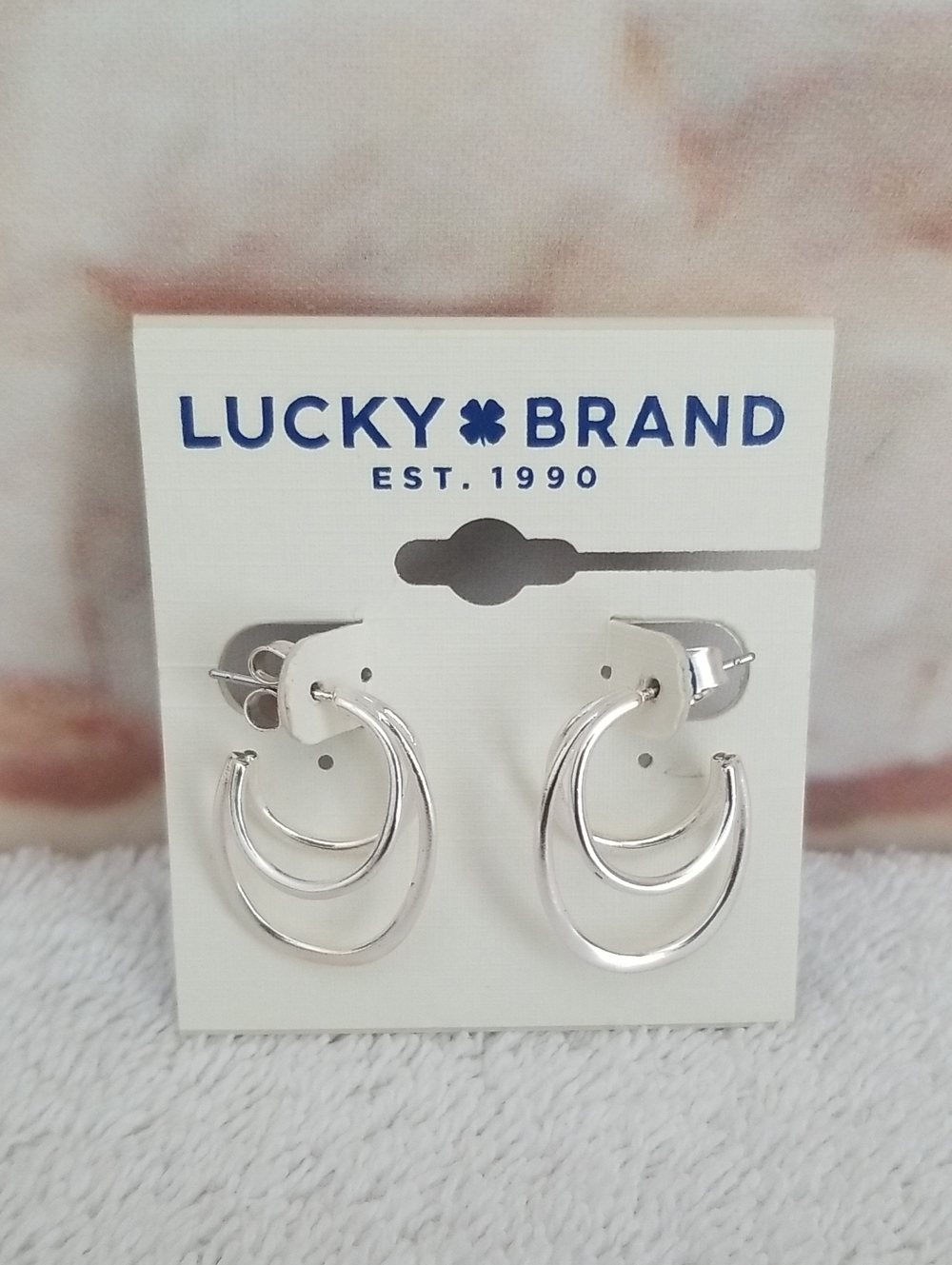 New Lucky Brand Link Hoop Earrings
